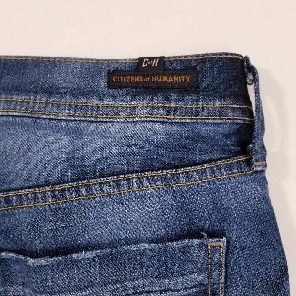 COH Citizens of Humanity Dani Cropped Straight Leg Cuffed Blue Jeans Sz 26 - Picture 8 of 13